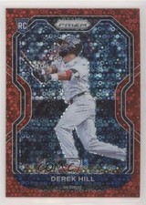 2021 Panini Prizm Tier III Red Donut Circle Prizm 9/99 Derek Hill #206 2qw