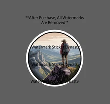 Hiker Sticker Waterproof Decal Mountain View Outdoor Travel Nature Gift NEW