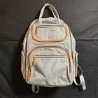 ETRONIK Diaper Bag Grey With Changing Pad & Cooler Bag 2 Large Zippers