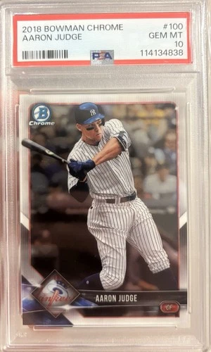 2018 Bowman Chrome Aaron Judge New York Yankees PSA 10 GEM MT #100