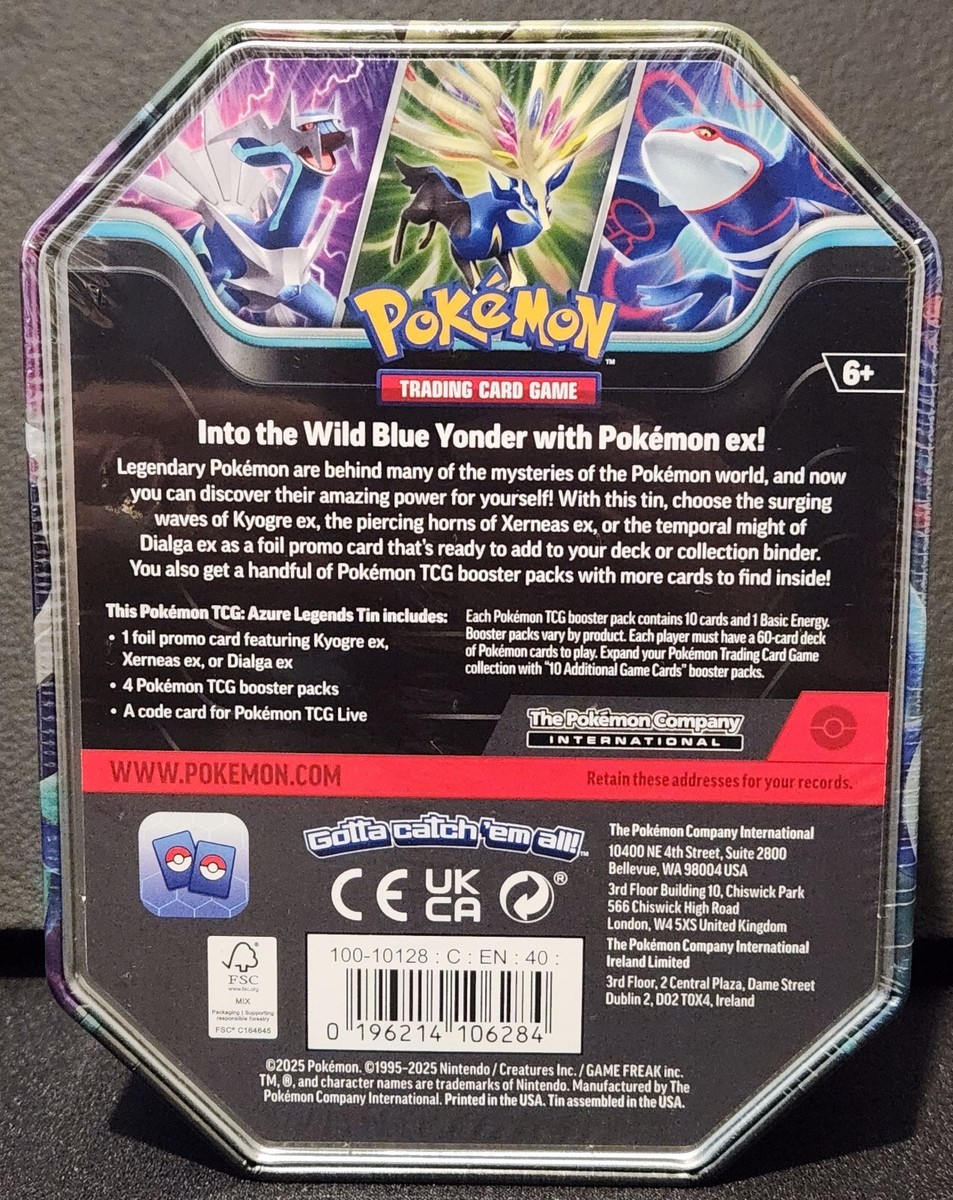 Pokemon Azure Legends Tin Dialga ex Sealed New Promo Card 4