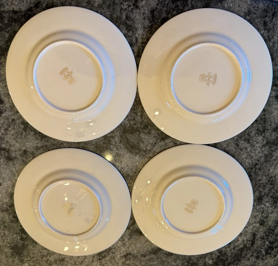 Juego de 4 sellos traseros dorados Lenox McKinley Bread Plate colección presidencial 6,25" Foto 2 de 2