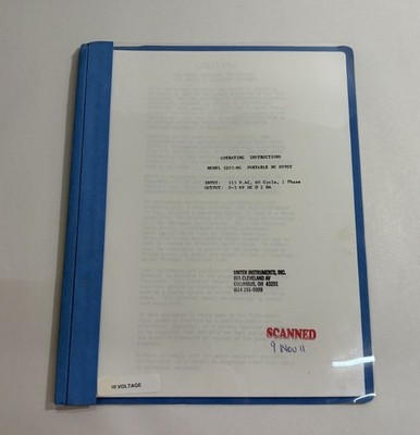 Associated Research Model 5205-M1 Portable D.C. Hypot Instruction Manual Guide