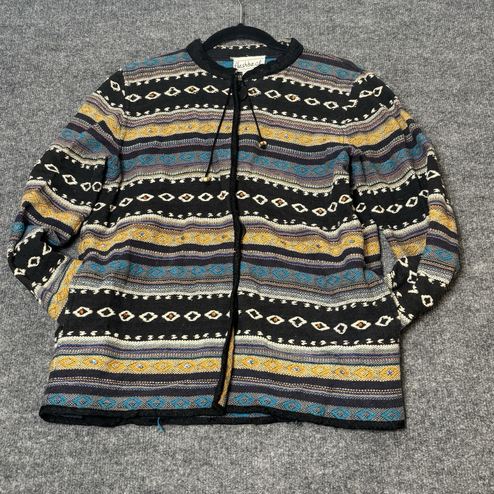 Flashback Jacket Womens Medium Black Southwestern… - image 1