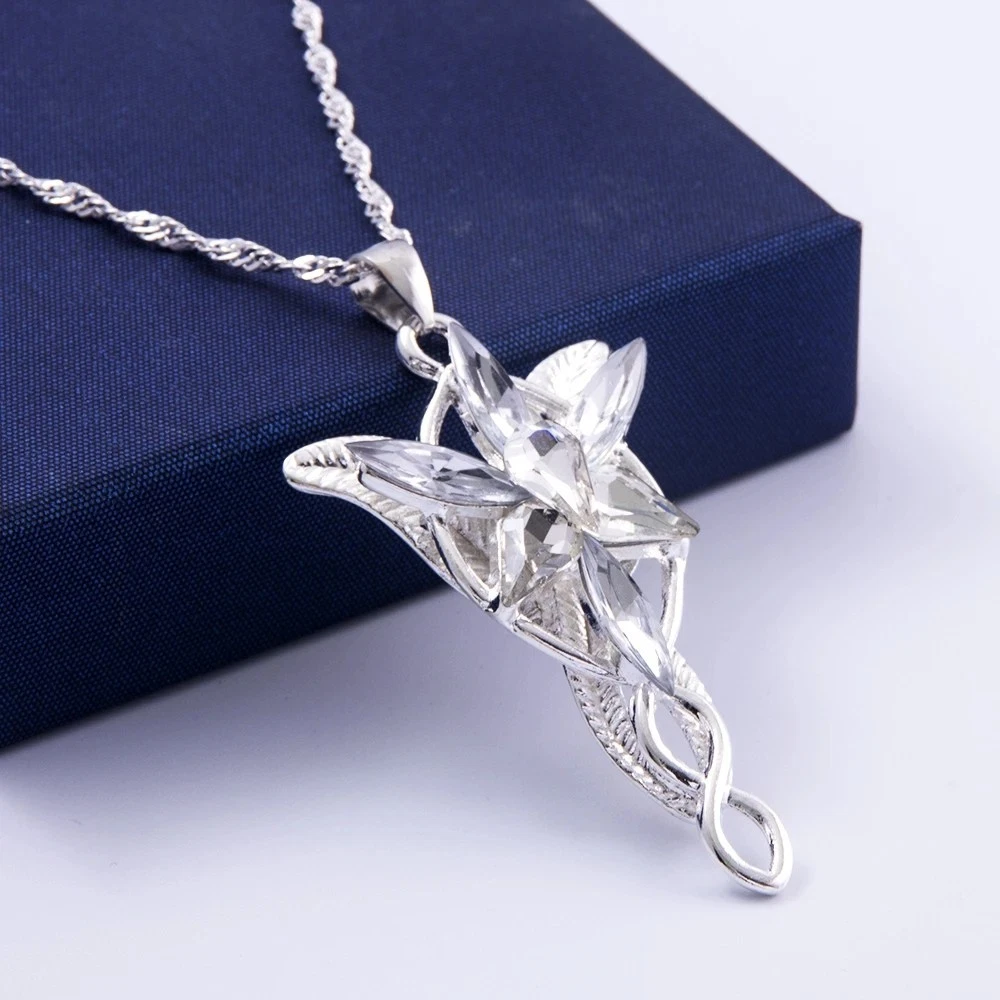 Ciondolo Il Signore Degli Anelli – Arwen Evenstar – Argento Con Cristallo – Nuovo UK