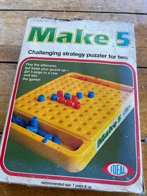 Make 5 Vintage Game Ideal Strategy Puzzler