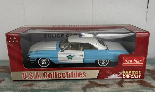 1964 Ford Galaxie 500 Die Cast Police Car 1:18 - Mint Boxed - Picture 1 of 9