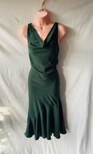 Chancery Dress Size 8 Long Green Cowl Neck