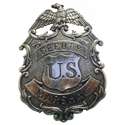 Sheriffstern US-Deputy Marshal Adler nickelfarbend