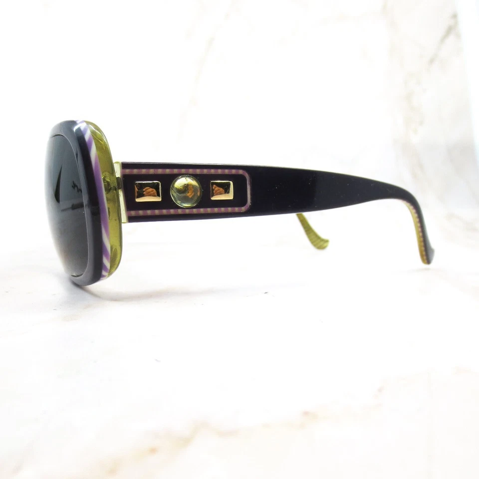 Gafas de sol Cynthia Rowley marco CR0232 para mujer púrpura negro rectangular 61-15 Foto 2 de 4