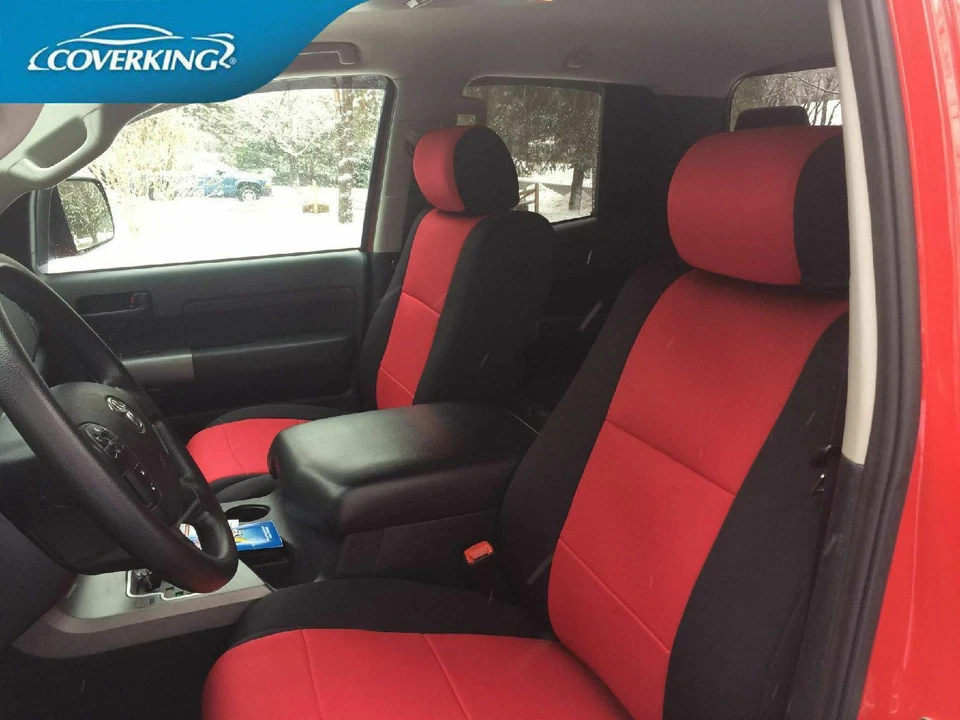 Fundas de asiento delanteras Coverking Neosupreme Custom Fit para Toyota Sienna Foto 3 de 4