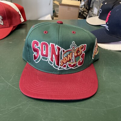 Vintage HTF Seattle Super Sonics GCC Snapback Hat NBA Cap 90s
