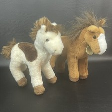 Aurora Miyoni Horse Plush Brown Foal Douglas Arrow Head White Stuffed Animal Lot
