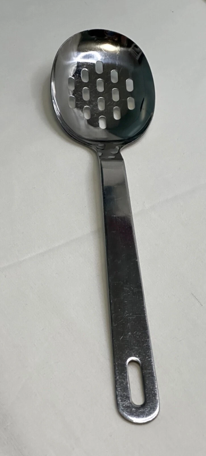 Large Slotted Stainless Steel Serving Spoon Hang For Restaurant Catering 12 3/4”