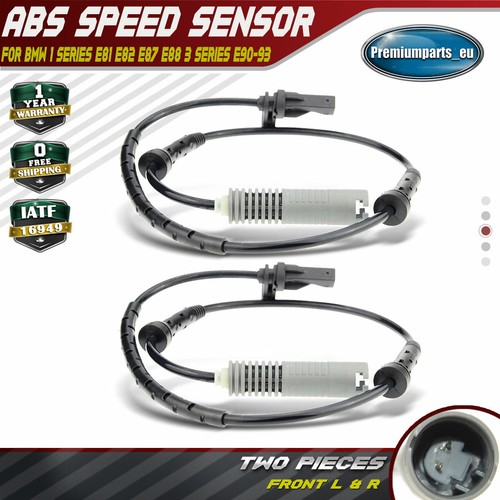 2X ABS SENSOR FRONT FOR BMW E81 E82 E87 E88 E90 E91 E92 20032013