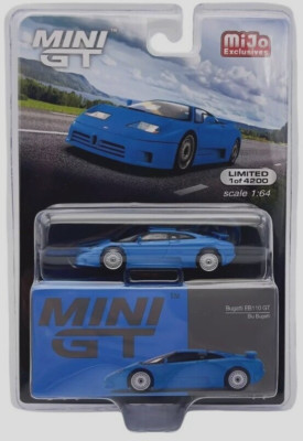 Mini GT 1:64 Bugatti EB110 GT Blu Bugatti Diecast Model Car MGT00644