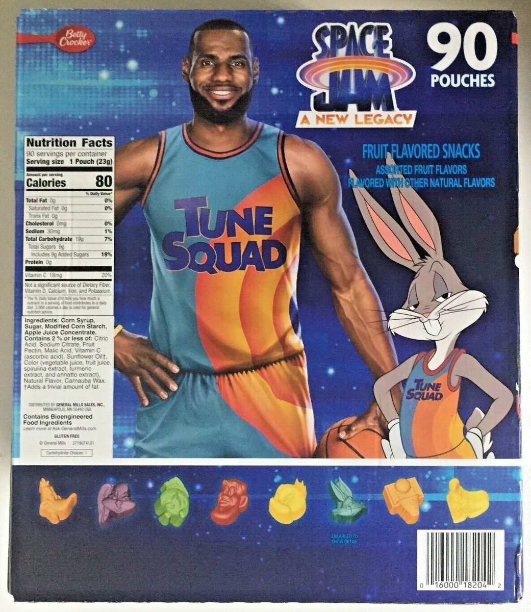 LEBRON JAMES SPACE JAM A NEW LEGACY TUNE SQUAD FRUIT GUMMY SNACKS