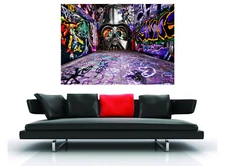  art painting  poster street graffiti  alley wall canvas by Andy Baker 