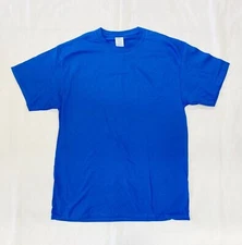 Port & Company Short Sleeve T-Shirt Men's S M Blue Core Blend Tee