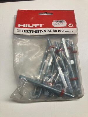 Hilti Hit-A M8x100 10pc Anchor Rods 68625/3
