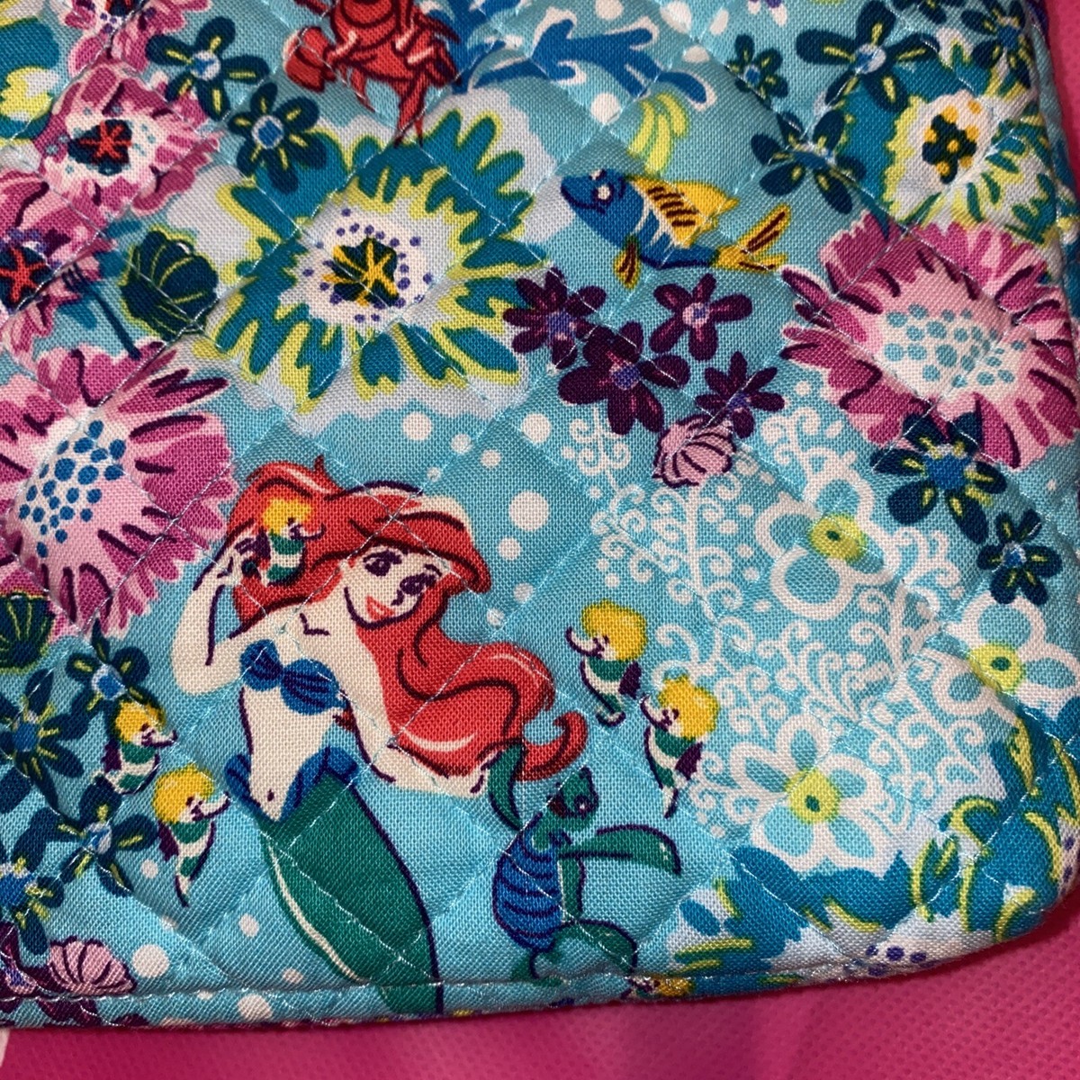 NEW NWT Vera Bradley Disney Little Mermaid Triple Zip Crossbody