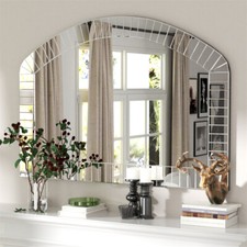 Silver Over Mantle Ornate Mirror Fireplace Vintage Traditional W 100cm x H 70cm