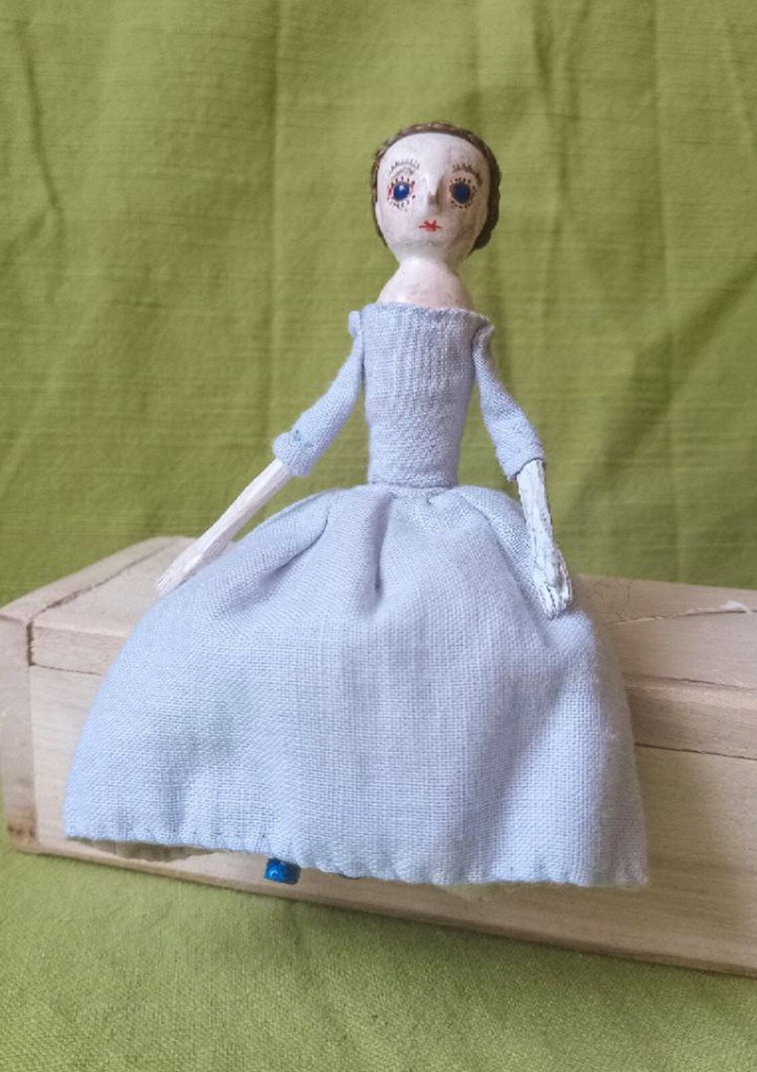 Wooden doll . Pandora. Queen. Miniature. Five inches. | eBay