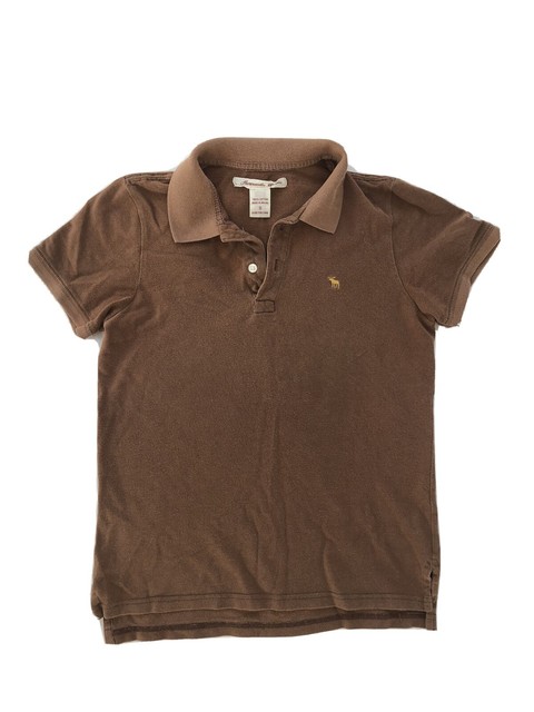 Authentic Vtg Abercrombie & Fitch Womenâs Stretch Brown Polo Shirt - Small | eBay