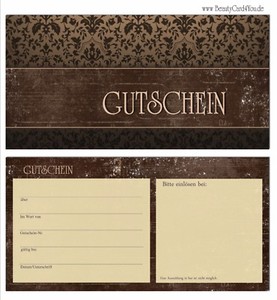 Geschenkgutscheine Gutscheinkarten Gutscheine Vintage Gutscheinkarte Ebay 