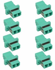 8 Pcs LC to LC Duplex Multimode Fiber Optic Cable Connector LC-LC OM3 Adapter