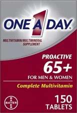 One A Day Proactive 65 Plus Multivitamins Supplement 150 Tablets Men Women 65+