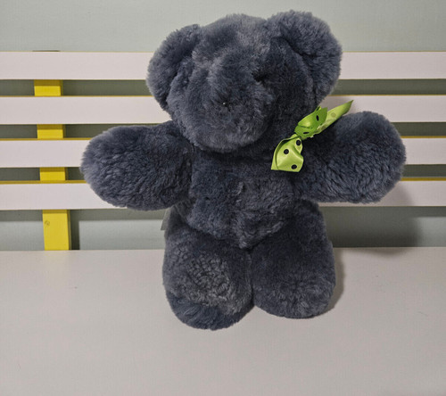 TAMBO TEDDY BEAR WOOL BEAR GREY 35CM AUSTRALIAN MADE  56/462