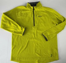 Kathmandu Women's 1/4 Zip Fleece Yellow Sweater Pullover Gym Size L Large Altica