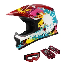 DOT Motorcycle Youth Full Face Helmet Kids Dirt Bike ATV Motocross MX S/M/L/XL