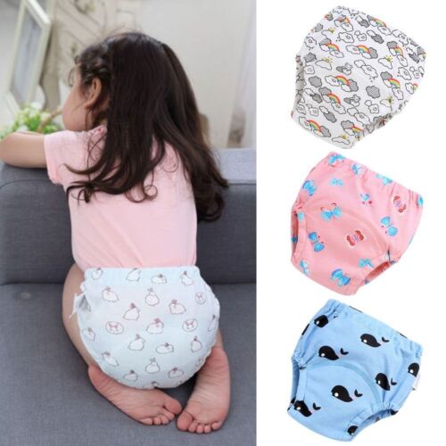 4 Layer Diaper Nappies Cloth Diapers Infants Panties Baby Training Pants - Picture 1 of 15
