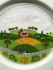 VILLEROY & BOCH salad plate Depuis 1748 VITRO-PORCELAINE Design Naïf LUXEMBOURG