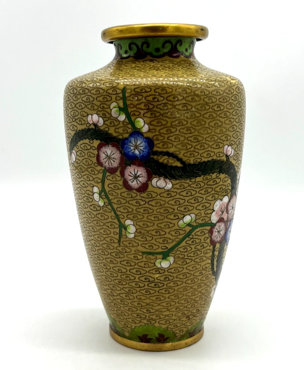 黄色中国古董花瓶| eBay