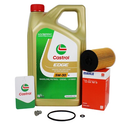 5L Castrol 5W30 + OX787D für VAG Audi A3 A4 Q3 Golf 7 Passat B8 1.6/2.0 TDI