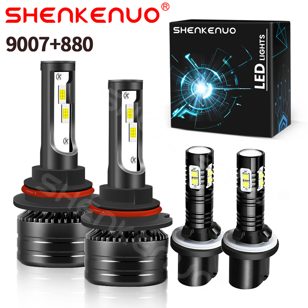 LED Headlight High/Low + Fog Light Bulbs For Mazda B2300 B3000