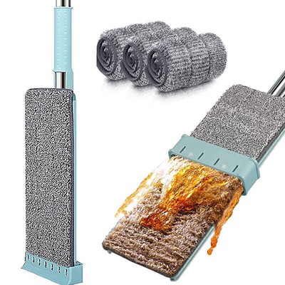 Microfiber Flat Mop Hand Free Squeeze Reinigung Boden Mop w Waschbare Mop Pads