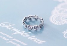 Sunflower Sterling Silver Ring Vintage Hippie Floral Accessory Flower Jewelry