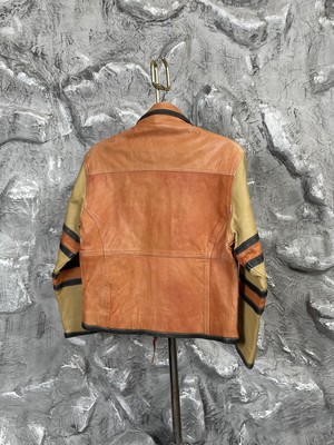 Chyston USA Leather Vintage Archive Zip Moto Jacket Diesel Style 