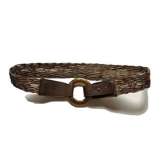 Leatherock Leather Wide Runway Belt Medium -34 Beige  display picture 1