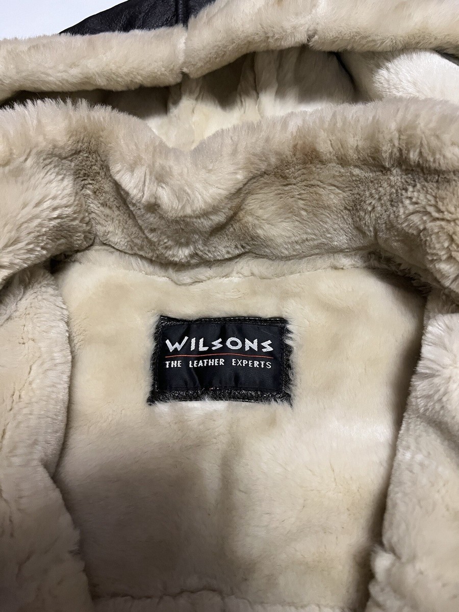 Wilsons leather 　B3フライトジャケット Wilsons B-3 Sherpa Lined Hooded Leather Bomber Aviator