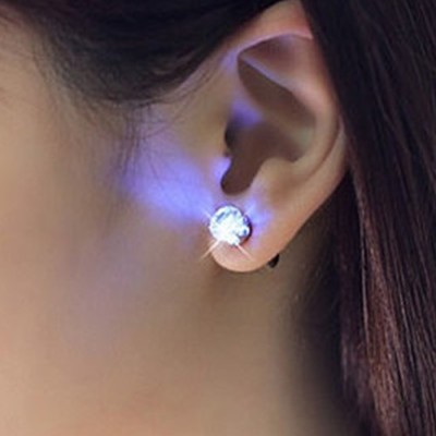 6 Pairs LED Light Up Earrings - FREE SHIPPING US SELLER - Purple Color