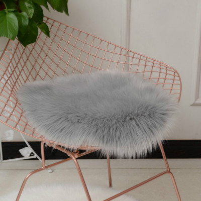 round fluffy cushion