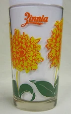 Zinnia Peanut Butter Glass Glasses Drinking Kitchen Mauzy 32-3