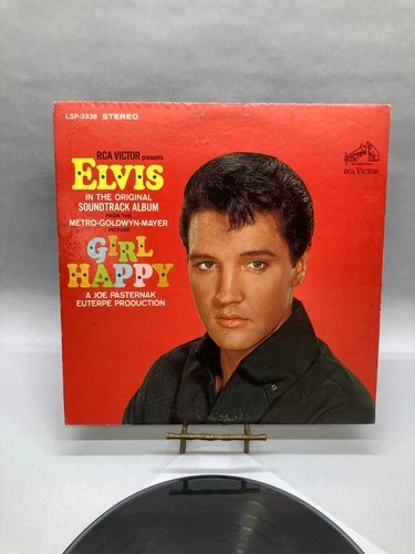 Elvis Girl Happy Vintage Vinyl LP 1965 RCA Victor Record LSP-3338