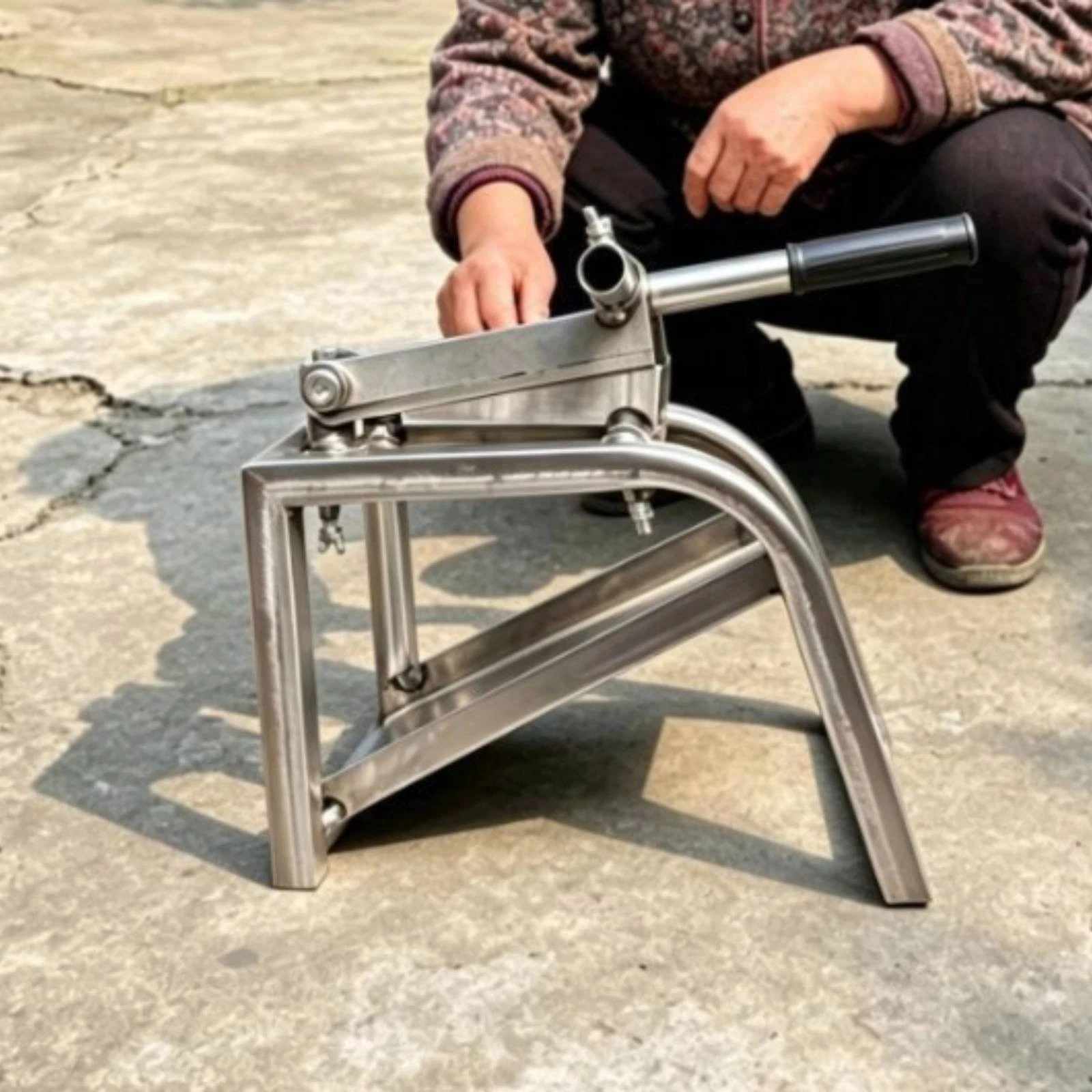 Double Blade Garlic Sturdy Metal Crop Tool for Farmland, Farmers