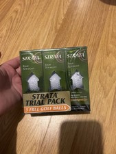 Spalding Strata Tour Straight Golf Balls Pack of 3 Brand New